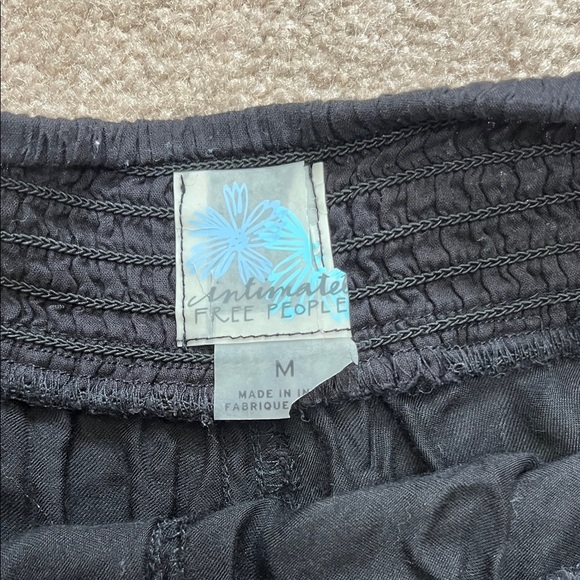 Free People Intimately Black Ruffle Sleep Shorts Viscose - Picture 2 of 9